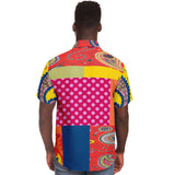 Chili Pepper Camo Patchwork Button Down Shirt Short Sleeve Button Down Shirt - Thathoodyshop