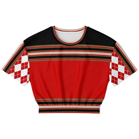 Gold Line Trio Cropped Sweater Athletic Cropped Short Sleeve Sweatshirt - AOP - Thathoodyshop