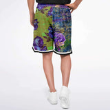 Royal Peacock Basketball Shorts Basketball Short Rib - AOP - Thathoodyshop