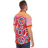 Solar Flare S/S Button Down Shirt Short Sleeve Button Down Shirt - AOP - Thathoodyshop