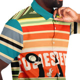 Dance Steps Striped Short Sleeve Button Down Shirt Short Sleeve Button Down Shirt - Thathoodyshop
