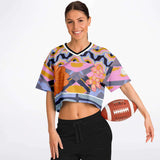 Bahama Mama Crop Jersey Cropped Football Jersey - AOP - Thathoodyshop