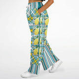 Lemon Zest Striped Flare Leg Joggers Flare Joggers - Thathoodyshop