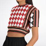 Argyle Me This Cropped Sweater Crop Top - Thathoodyshop