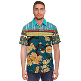 Cheery-Cherry S/S Button Down Shirt Short Sleeve Button Down Shirt - AOP - Thathoodyshop