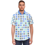 Blue Skies Ahead S/S Button Down Shirt Short Sleeve Button Down Shirt - AOP - Thathoodyshop