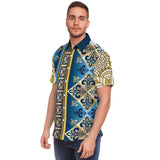 Blue Royale S/S Button Down Shirt Short Sleeve Button Down Shirt - AOP - Thathoodyshop