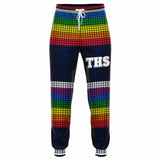 Royal Navy Rainbow Stripe Fleece Joggers Joggers - Thathoodyshop
