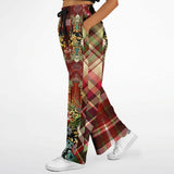 English Rose Plaid Stretchy Phat Bellbottoms Bellbottoms - Thathoodyshop