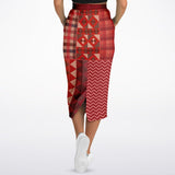 Toscana Red Pocket Maxi Skirt Long Skirt - Thathoodyshop