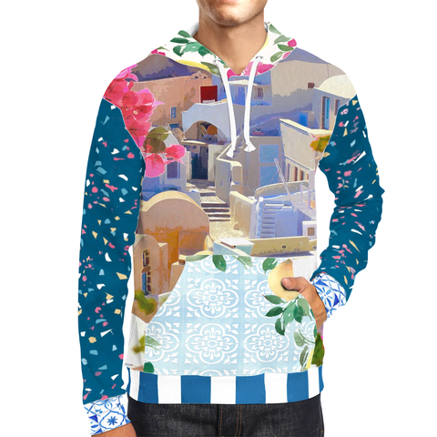 Santorini Unisex Pullover Hoodie Hoody - Thathoodyshop