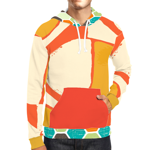 Abstract Orange Unisex Pullover Hoody Hoody - Thathoodyshop