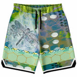 Dragonfly Abstract Print Basketball Shorts Basketball Shorts - Thathoodyshop