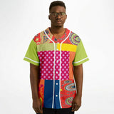 Chili Pepper Patchwork Button Front Jersey Button Front Shirt - Thathoodyshop