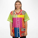 Chili Pepper Patchwork Button Front Jersey Button Front Shirt - Thathoodyshop