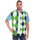 Green Par 4 S/S Button Down Shirt Short Sleeve Button Down Shirt - AOP - Thathoodyshop