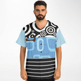 Pacific Palisades Patchwork Button Front Jersey Baseball Jersey - Thathoodyshop