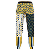 Dauphin Blue Patchwork Unisex Fleece Joggers Fashion Jogger - AOP - Thathoodyshop