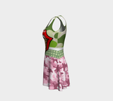 Green Apple Leopard II Dress Flare Dress - Thathoodyshop