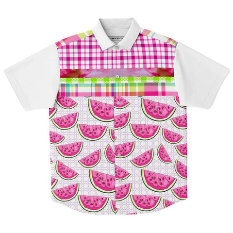 Tasty Treat S/S Button Down Shirt Short Sleeve Button Down Shirt - AOP - Thathoodyshop