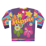 Purple Hippie Love Unisex Sweatshirt All Over Prints - Thathoodyshop