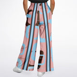 Pink Geo Striped Gallagher SW Bellbottoms Flare Leg Pants - Thathoodyshop