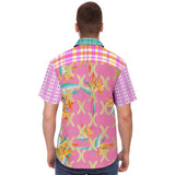 Pink Passion S/S Button Down Shirt Short Sleeve Button Down Shirt - AOP - Thathoodyshop