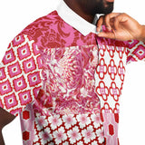 Gypsy Beat Pink Patchwork Short Sleeve Button Down Shirt Short Sleeve Button Down Shirt - Thathoodyshop