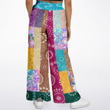 Delirium Hippie Patchwork Solar Flare Stretchy Phat Bellbottoms Athletic Flare Jogger - AOP - Thathoodyshop