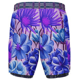 Norma Jean Purple Plaid Floral Compression Activity Shorts Athletic Shorts - Thathoodyshop