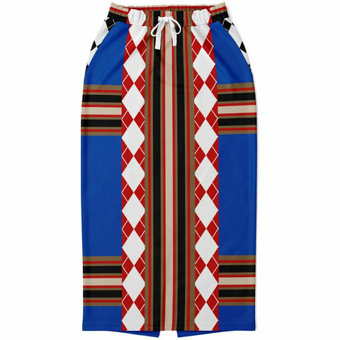 Gold Line Blue Pocket Maxi Skirt Maxi Skirt - Thathoodyshop