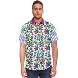 Purple Majesty S/S Button Down Shirt Short Sleeve Button Down Shirt - AOP - Thathoodyshop