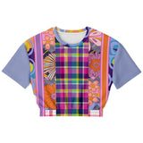 Mercury Retrograde Floral Cropped Sweater Athletic Cropped Short Sleeve Sweatshirt - AOP - Thathoodyshop