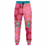 Gypsy Beat Pink Patchwork Unisex Fleece Joggers Joggers - Thathoodyshop