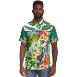 Tropical Reflection S/S Button Down Shirt Short Sleeve Button Down Shirt - AOP - Thathoodyshop