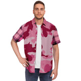 Art of War S/S Camo Button Down Shirt Short Sleeve Button Down Shirt - AOP - Thathoodyshop