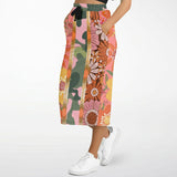 Yogananda Stripe Floral Patchwork Eco-Poly Long Pocket Skirt Long Pocket Skirt - Thathoodyshop
