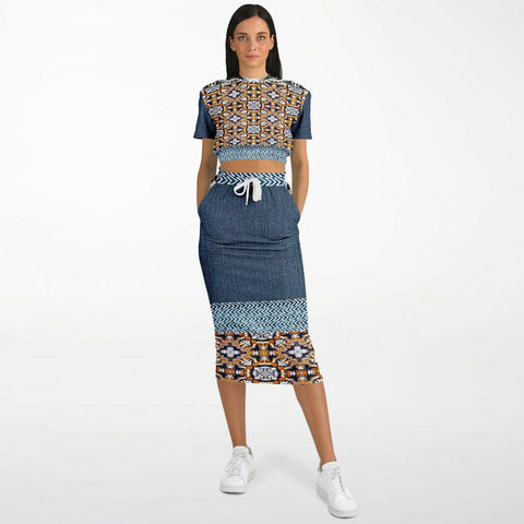Rustica Denim Skirt Set Skirt Set - Thathoodyshop