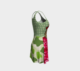 Green Apple Leopard III Dress Flare Dress - Thathoodyshop