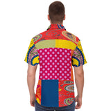 Chili Pepper Camo Patchwork Button Down Shirt Short Sleeve Button Down Shirt - Thathoodyshop