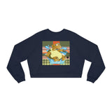 Turtle Splash Cropped Fleece Pullover Sweatshirt - Thathoodyshop