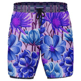 Norma Jean Purple Plaid Floral Compression Activity Shorts Athletic Shorts - Thathoodyshop