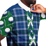 Golf Edinburgh S/S Button Down Shirt Short Sleeve Button Down Shirt - AOP - Thathoodyshop