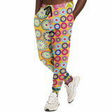 Hello Janis! Yellow Geo Print Unisex Fleece Joggers Fashion Jogger - AOP - Thathoodyshop