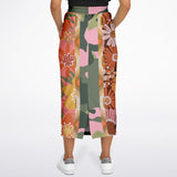 Yogananda Stripe Floral Patchwork Eco-Poly Long Pocket Skirt Long Pocket Skirt - Thathoodyshop