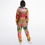 Yogananda Floral Patchwork Unisex Fleece Romper Fleece Romper - Thathoodyshop