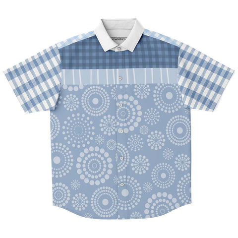 Blue Lagoon S/S Button Down Shirt Short Sleeve Button Down Shirt - AOP - Thathoodyshop