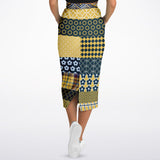 Dauphin Patchwork Stripe Long Pocket Skirt Long Pocket Skirt - Thathoodyshop