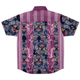 Purple Jamboree Striped Short Sleeve Button Down Shirt Short Sleeve Button Down Shirt - Thathoodyshop