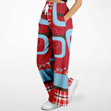 Red Pacific Palisades Plaid SW Bellbottoms Flare Leg Joggers - Thathoodyshop